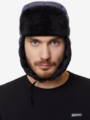Пуховая шапка-ушанка BASK