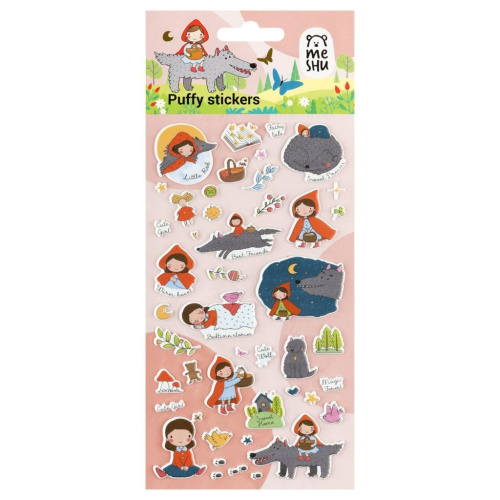 Наклейки объемные MESHU "Little red", 10*23 см, пакет европодвес