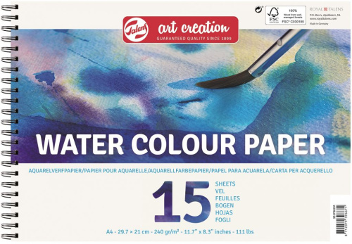 Альбом для акварели на спирали Talens "Art Creation" 21х29,7 см 15 л 240 г