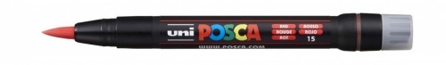 Маркер UNI "POSCA" PCF-350, кисть, цвет красный