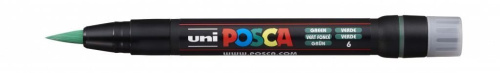 Маркер UNI "POSCA" PCF-350, кисть, цвет зеленый