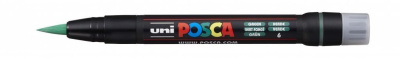Маркер UNI "POSCA" PCF-350, кисть, цвет зеленый