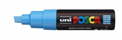 Маркер UNI "POSCA" PC-8K, до 8,0 мм, наконечник скошенный, цвет голубой