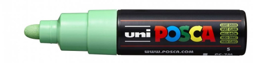 Маркер UNI "POSCA" PC-7M, 4,5-5,5 мм, наконечник пулевидный, цвет салатовый