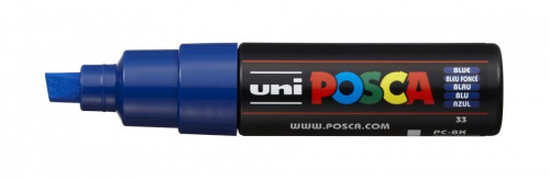Маркер UNI "POSCA" PC-8K, до 8,0 мм, наконечник скошенный, цвет синий