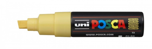 Маркер UNI "POSCA" PC-8K, до 8,0 мм, наконечник скошенный, цвет соломенно-желтый