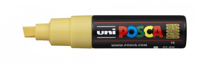Маркер UNI "POSCA" PC-8K, до 8,0 мм, наконечник скошенный, цвет соломенно-желтый