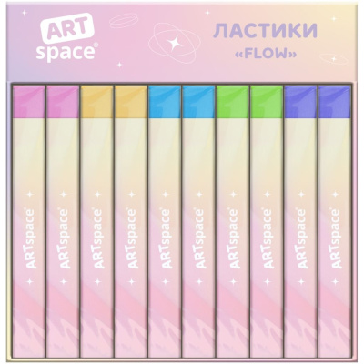 Ластик ArtSpace "Flow", прямоугольный, 84*13*10 мм, ПВХ