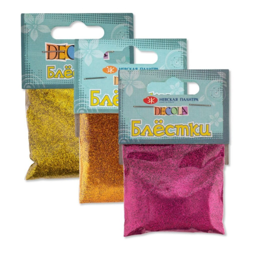 Блестки декоративные "Decola" размер 0,1 мм, 20 г, античное золото