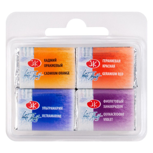 Набор акварели "Белые Ночи" Микс 1, 4 шт*2,5 мл, пластик.