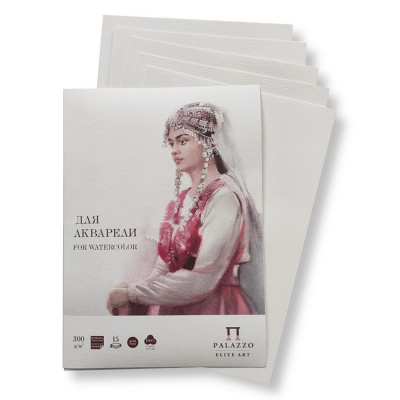 Папка для акварели Лилия Холдинг "Муза" БЕЛЫЙ А3 15 л 300 г, 100% хлопок
