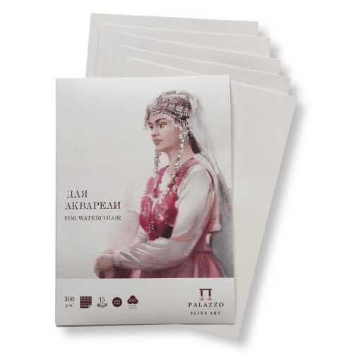Папка для акварели Лилия Холдинг "Муза" белый 15 л 300 г, 100% хлопок