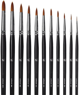 Кисть синтетика №5 круглая Альбатрос "Профи" длинная ручка