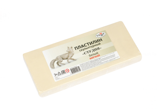 Пластилин скульптурный Гамма 1000 г белый мягкий