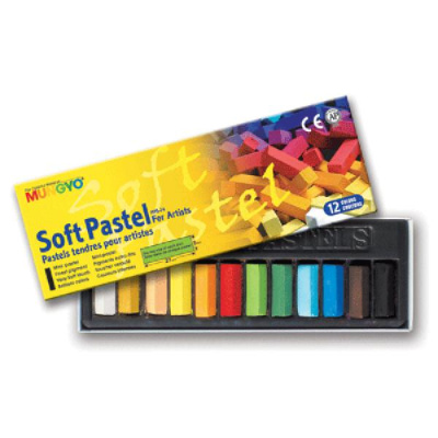 Набор сухой пастели Mungyo "Soft Pastel" 12 цв, мягкая, квадратная, в картонной коробке