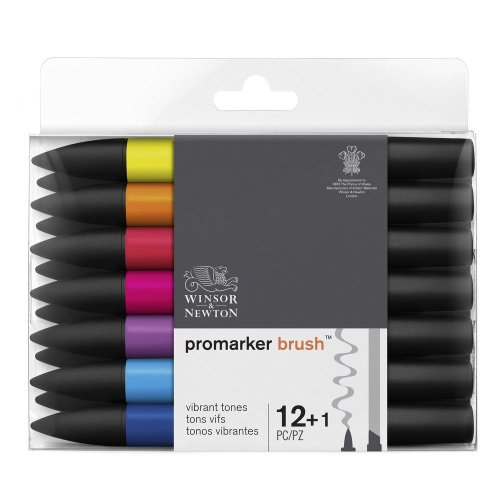 Набор маркеров ProMarker Brush 12 цветов + 1 блендер