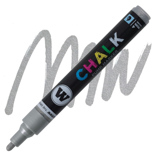 Маркер меловой Molotow "CHALK" 4 мм металлик Серебро