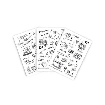 Набор прозрачных стикеров Remarklee Aesthetic "Карандашные зарисовки" А6