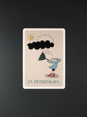 Открытка "Погода в Петербурге" Волковой