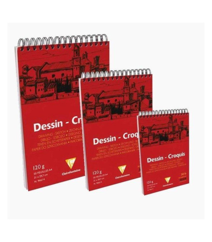 Блокнот для черчения и рисования Clairefontaine "Dessin Croquis" А5 50 л 120 г