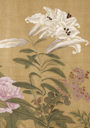 Тетрадь Сто цветов фрагмент "Три лилии"