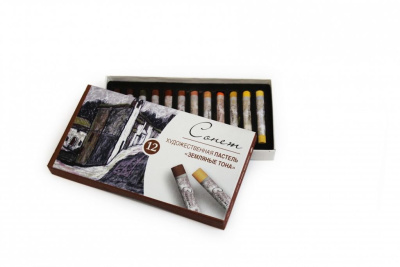 Набор сухой пастели "Сонет" 12 цв Земляные тона