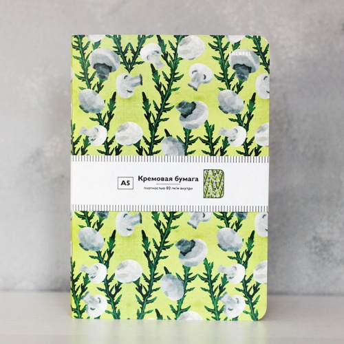 Блокнот FALAFEL BOOKS А5 Mushroom, 40л, 80г, без линовки
