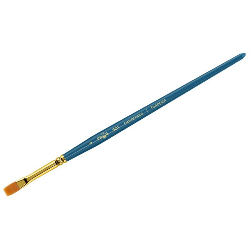 Кисть синтетика №6 плоская Гамма "Галерея" короткая ручка