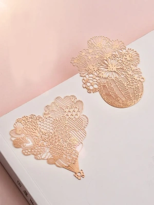 Подарочный набор закладок для книг "Теплота первой встречи" (латунь)