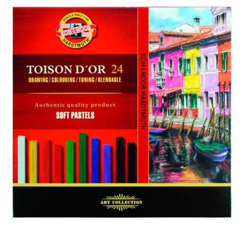 Набор сухой пастели Koh-I-Noor "Toison Dor" 24 цв, прямоугольная