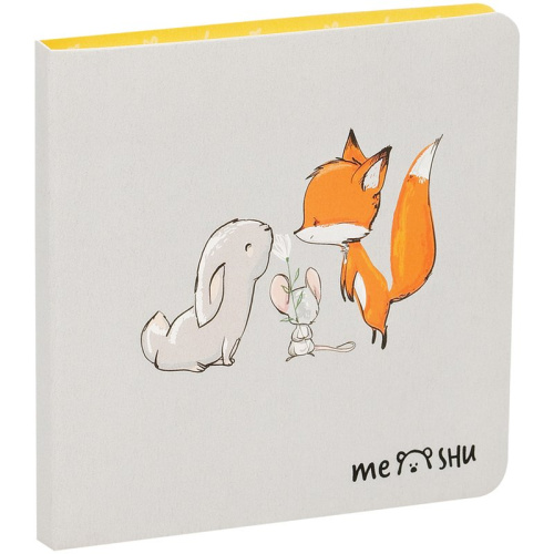 Флажки-закладки и самоклеящиеся блоки в наборе MESHU "Fox&Rabbit", 74*74мм, 60*15мм, 25л., европодве