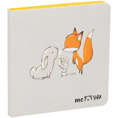 Флажки-закладки и самоклеящиеся блоки в наборе MESHU "Fox&Rabbit", 74*74мм, 60*15мм, 25л., европодве