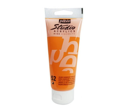 Акрил Pebeo "Studio" 100 мл Кадмий желтый темный (имит.)