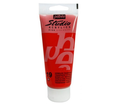 Акрил Pebeo "Studio" 100 мл Вермилион транспарентный