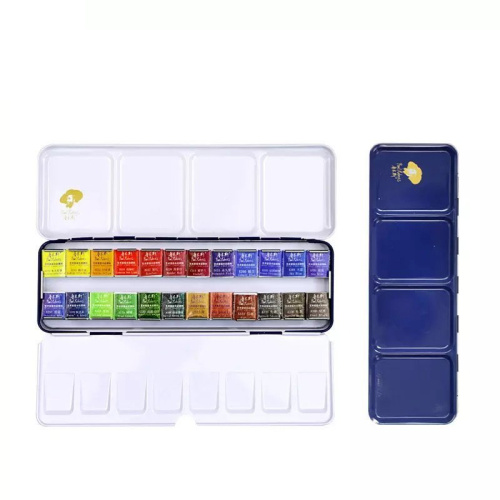 Набор акварели Paul Rubens 24 цв кювета, в синем металлическом пенале