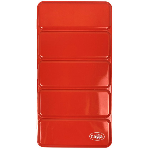 Пенал для акварели металлический Гамма, 35 кювет, красный