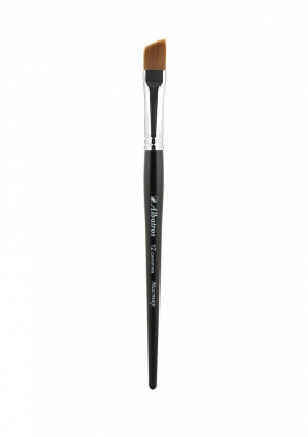 Кисть синтетика №12 скошенная Альбатрос "Мастер" короткая ручка