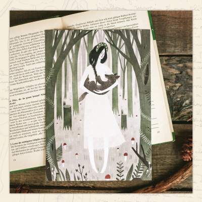 Открытка Дворникова А. "Волчонок"