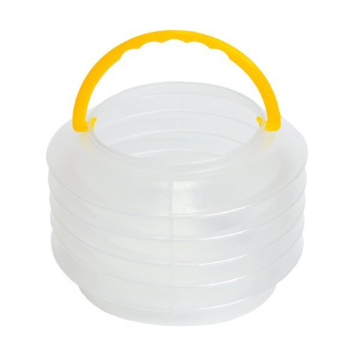 Кистемойка-ведерко с ручкой, пластиковое, складное, d-10 см, h-9,5 см