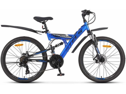 Подростковый велосипед Stels Focus MD 24 18 sp V010, год 2025, цвет Синий-Черный, ростовка 16