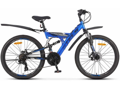 Подростковый велосипед Stels Focus MD 24 18 sp V010, год 2025, цвет Синий-Черный, ростовка 16