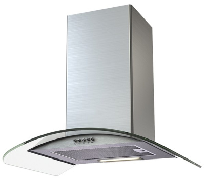 Т-образная вытяжка KRONA SABRINA 600 inox/glass push button