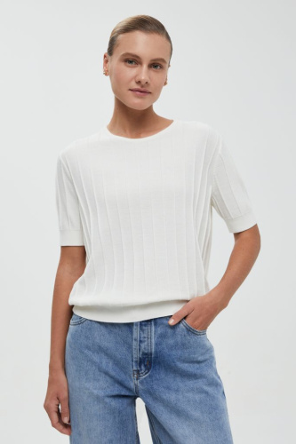 Джемпер из хлопка с коротким рукавом