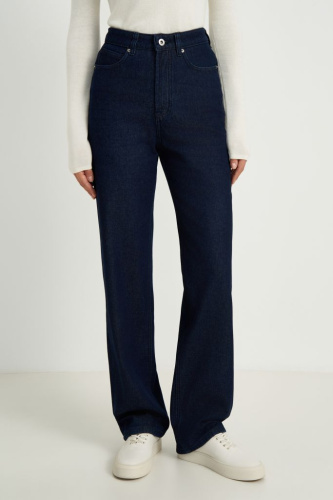 Утепленные джинсы wide leg fit женские