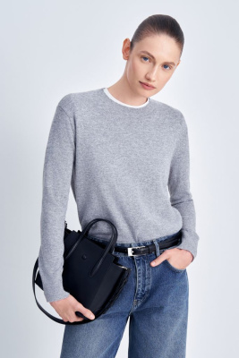 Джемпер прямого силуэта с округлым вырезом