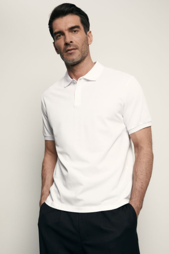 Базовое поло из хлопка прямого силуэта