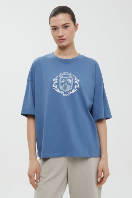 Футболка свободного кроя с принтом