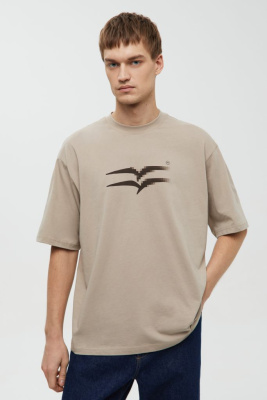 Футболка из хлопка с принтом