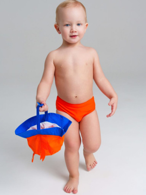 Комплект детский для мальчиков: плавки трикотажные, панама текстильная