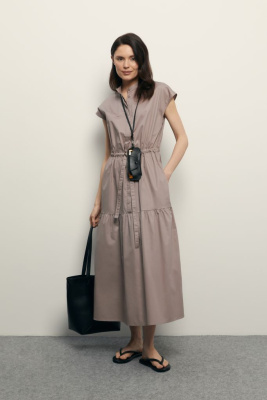 Платье из хлопка с воланом